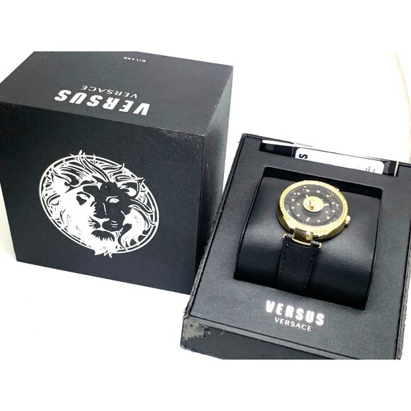 Versus by Versace Women\'s Watch VSPHH1121 Black Dial Gold Case Leather Band 38mm main image 10